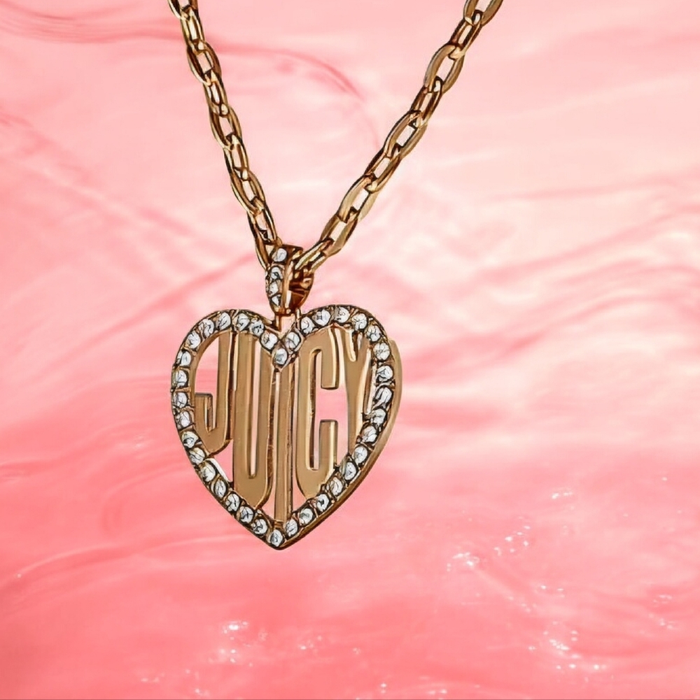 NEW Juicy Couture Gold and Silver Heart Necklace 20" New With Tags